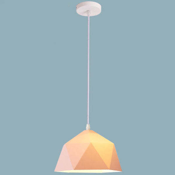 Modern Macaron Iron Lozenge Pendant Light