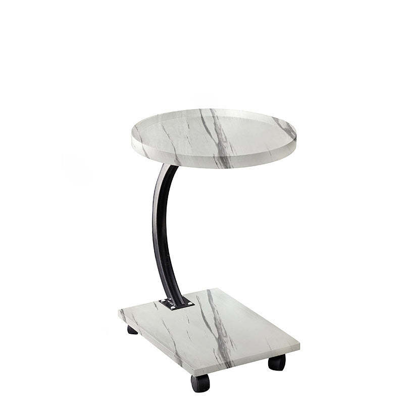 Transitional Wood Iron 2-Tier Coffee Table