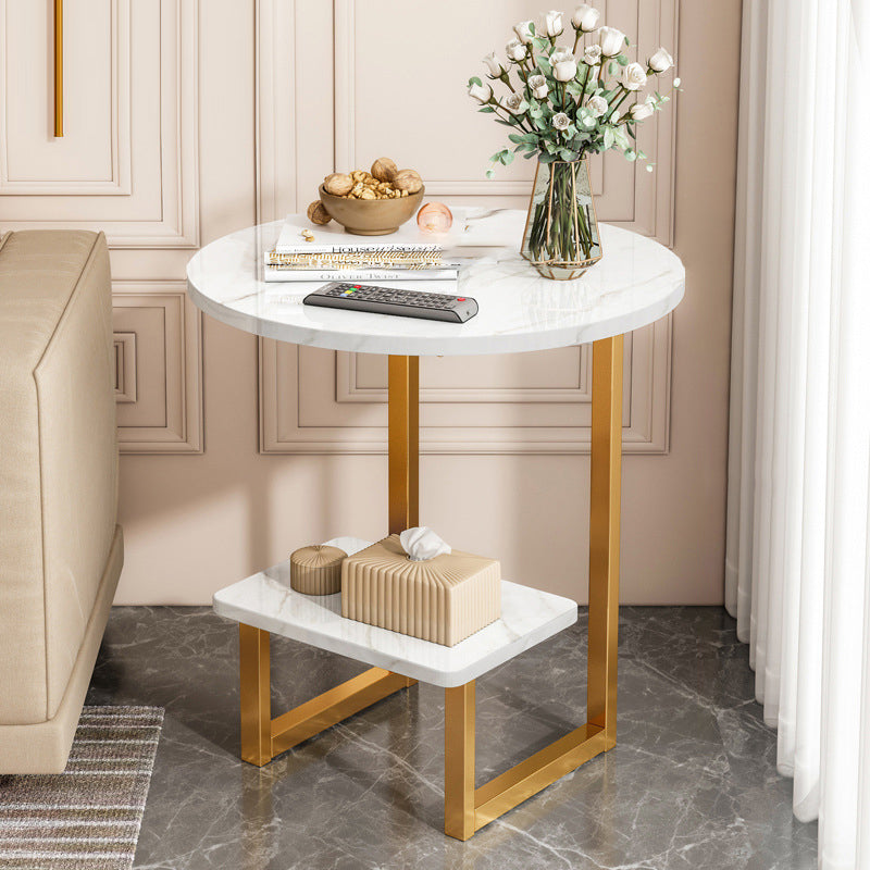 Nordic G-Shape Steel 2-Tier End Table