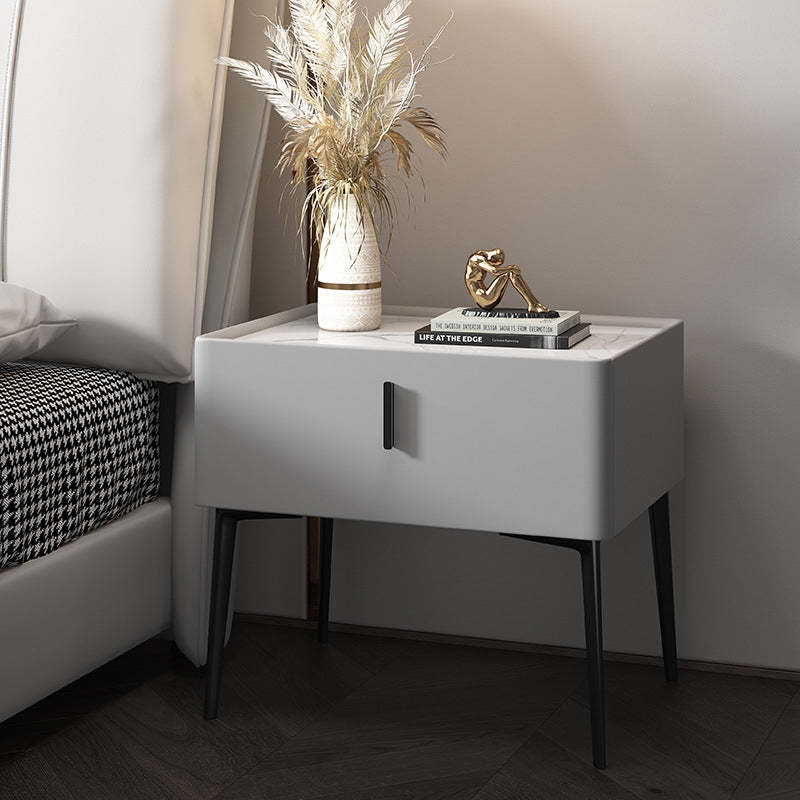 Scandinavian Wood Nightstand Wireless Charging