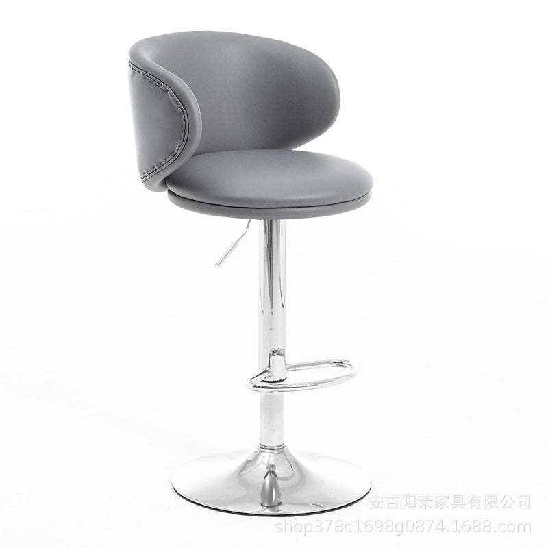 Minimalist Round Fabric Steel Bar Stool