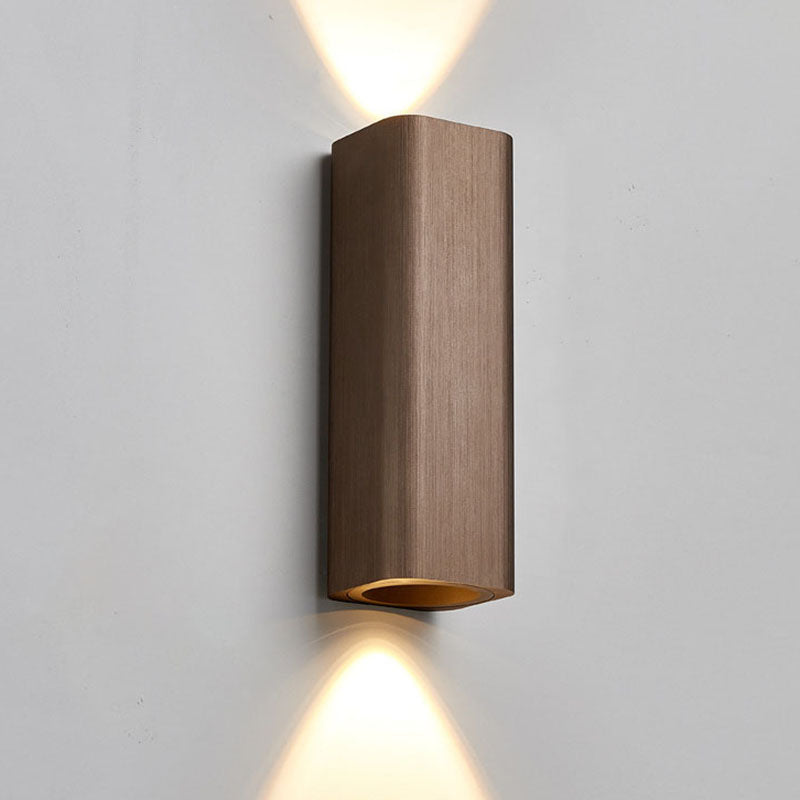 Nordic Brushed Aluminum Rectangular LED Wall Sconce