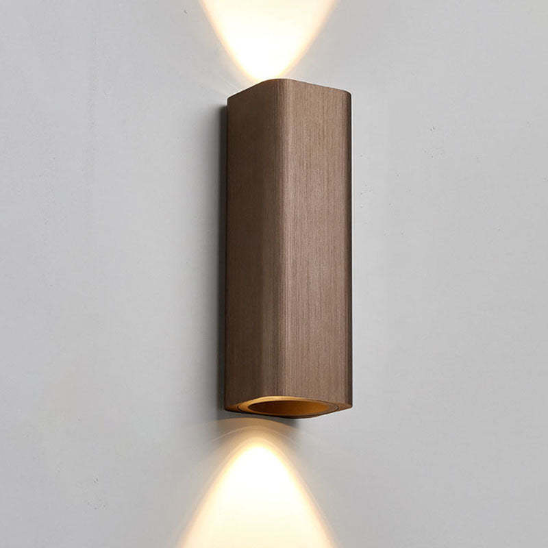 Nordic Brushed Aluminum Rectangular LED Wall Sconce