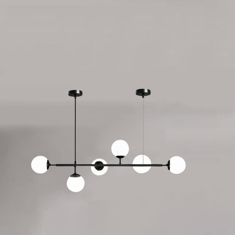 Nordic Colorful Orb Glass Island Chandelier