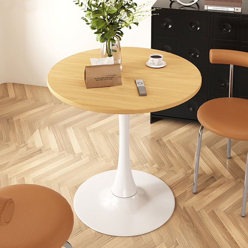 Modern Faux Wood Grain Steel End Table