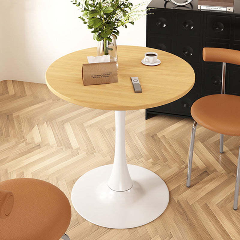 Modern Faux Wood Grain Steel End Table