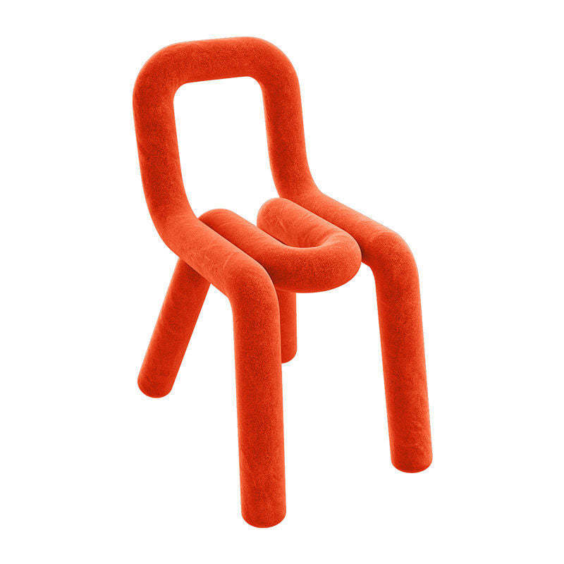 Contemporary Striped Fabric Wood Four-Leg Chair — B / Green