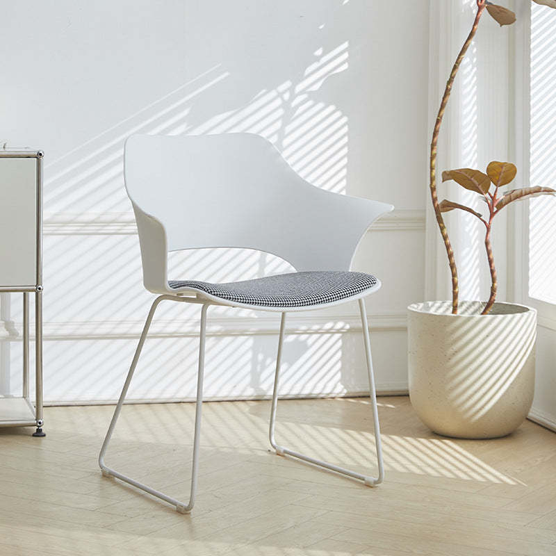 Lighom nordic trapezoidal wood accent chairs in steel wood