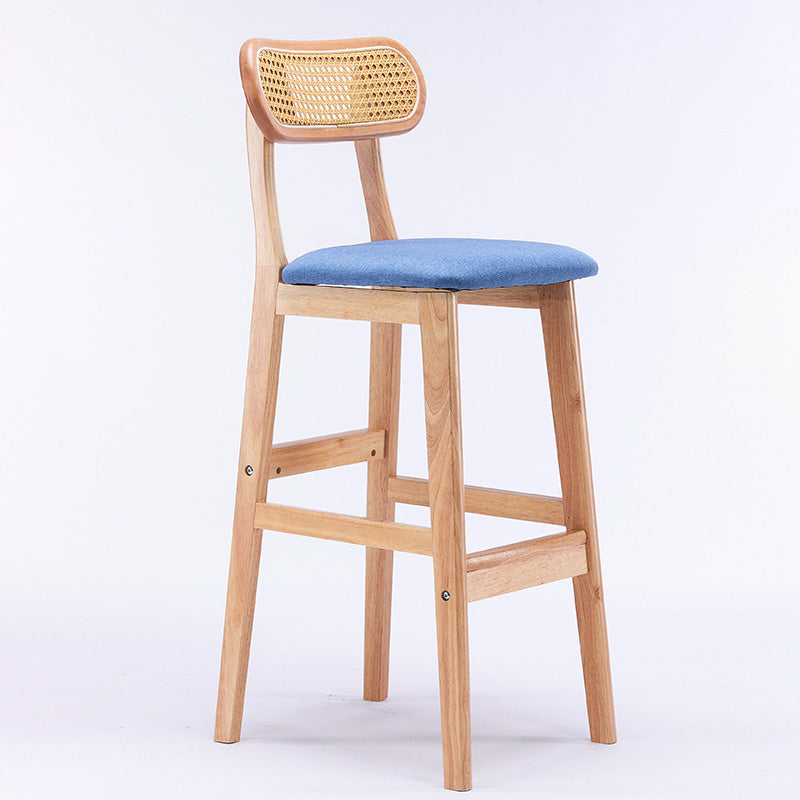 Minimalist PU Leather Open-Back Counter Stool