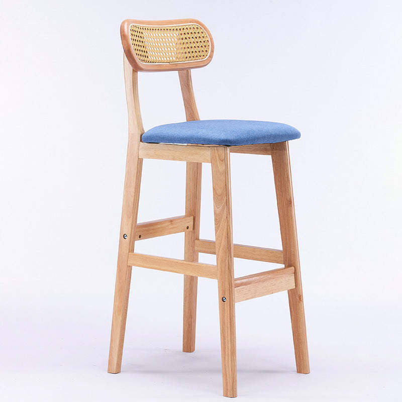 Minimalist PU Leather Open-Back Counter Stool