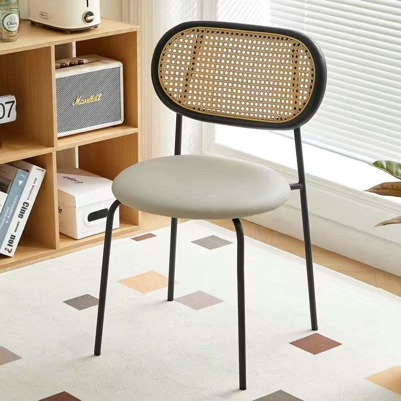 Nordic black accent chairs in leather — White
