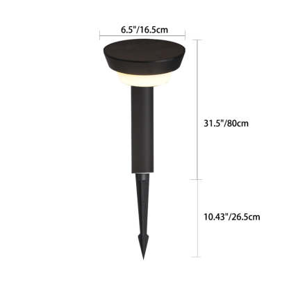 Modern Solar Round Aluminum Acrylic Outdoor Light
