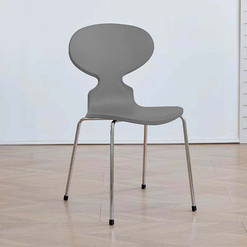 Minimalist Metal Four-Leg Chair