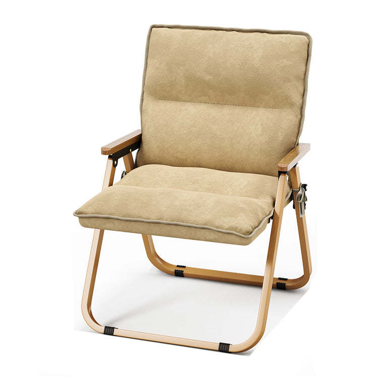 Rustic Suede Cotton Steel Foldable Chair