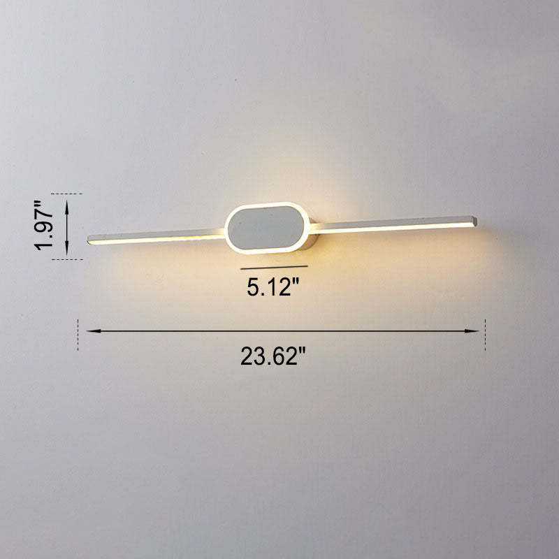 Minimalist Oval Base Vanity LED Sconce