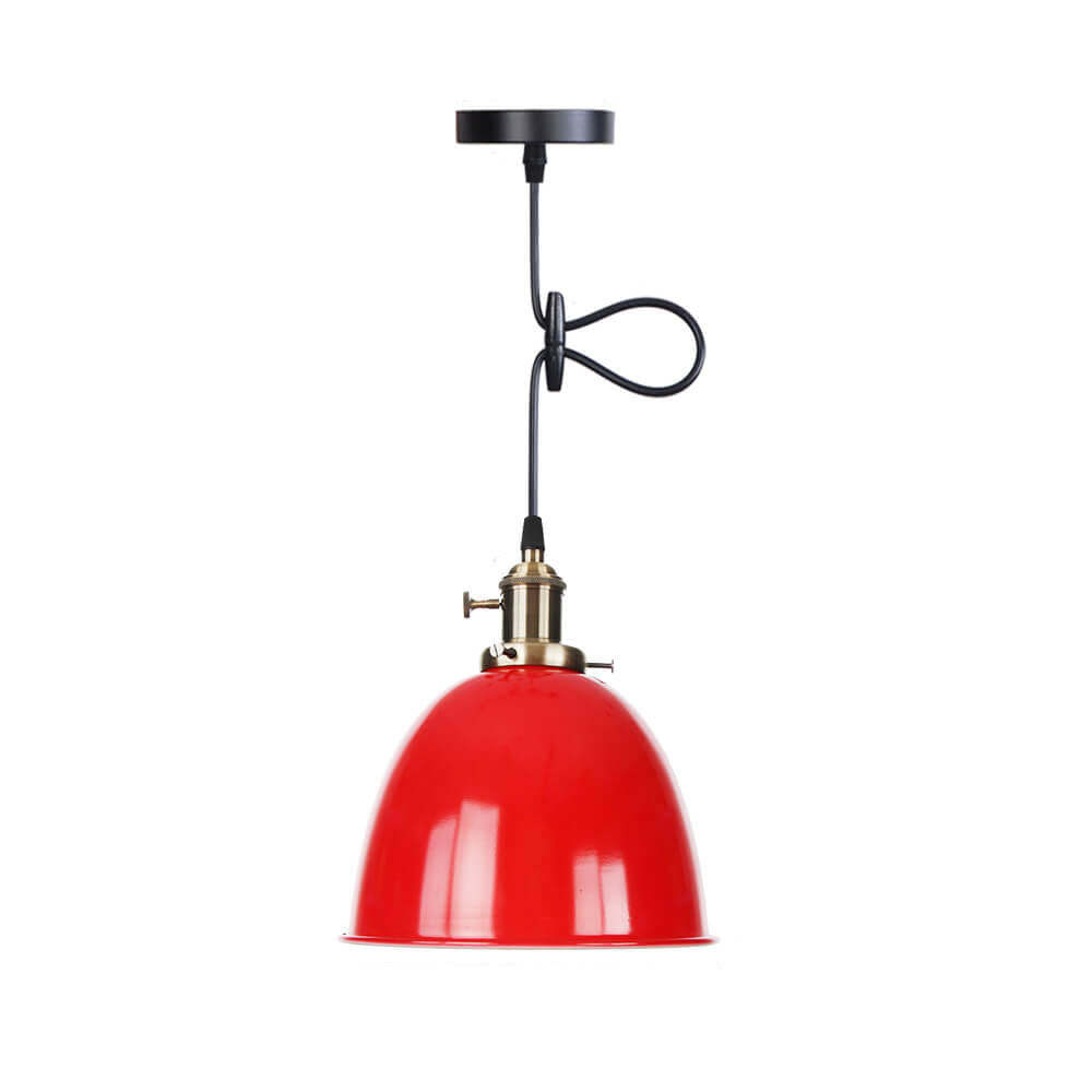 Industrial Iron Multicolor Bowl Pendant Light