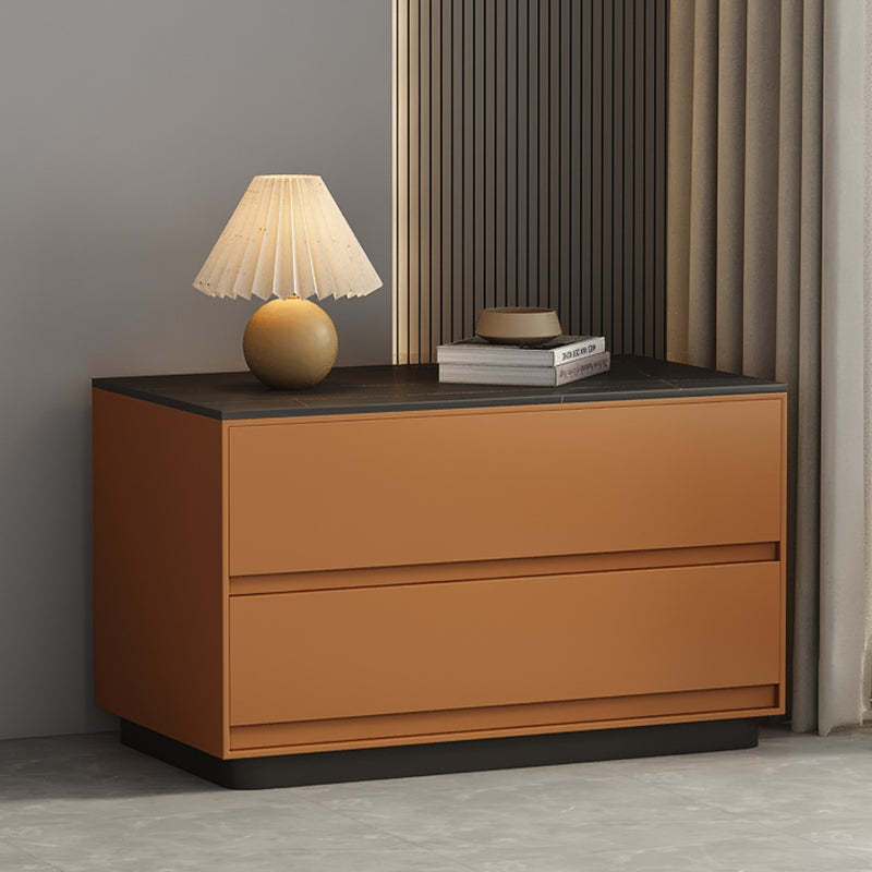 Minimalist Rock Slab Solid Wood Nightstand