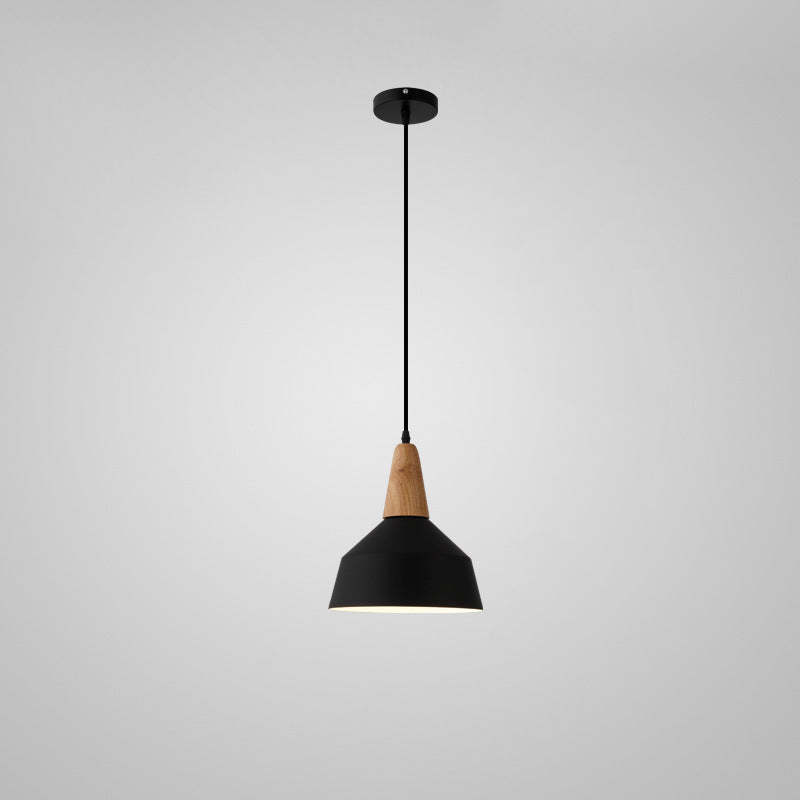 Nordic Macaron Aluminum Wood Pendant Light