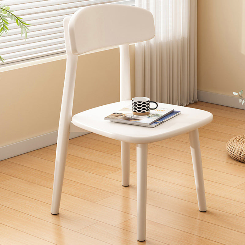 Minimalist Leather Fabric Wood Dining Chair