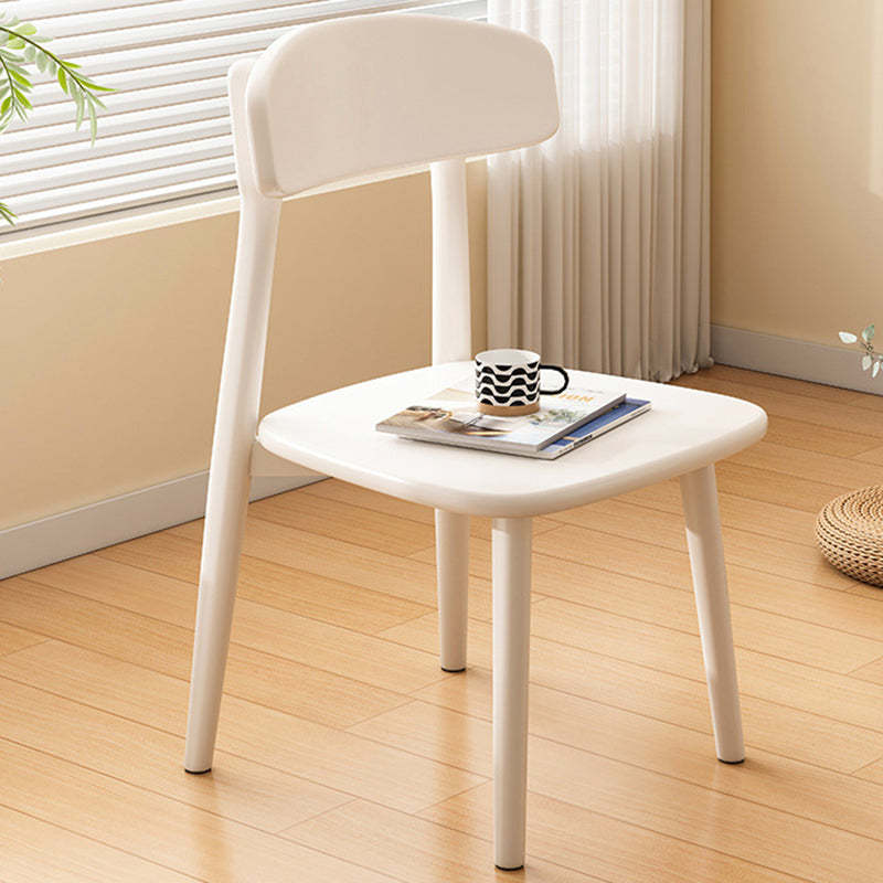 Minimalist Leather Fabric Wood Dining Chair