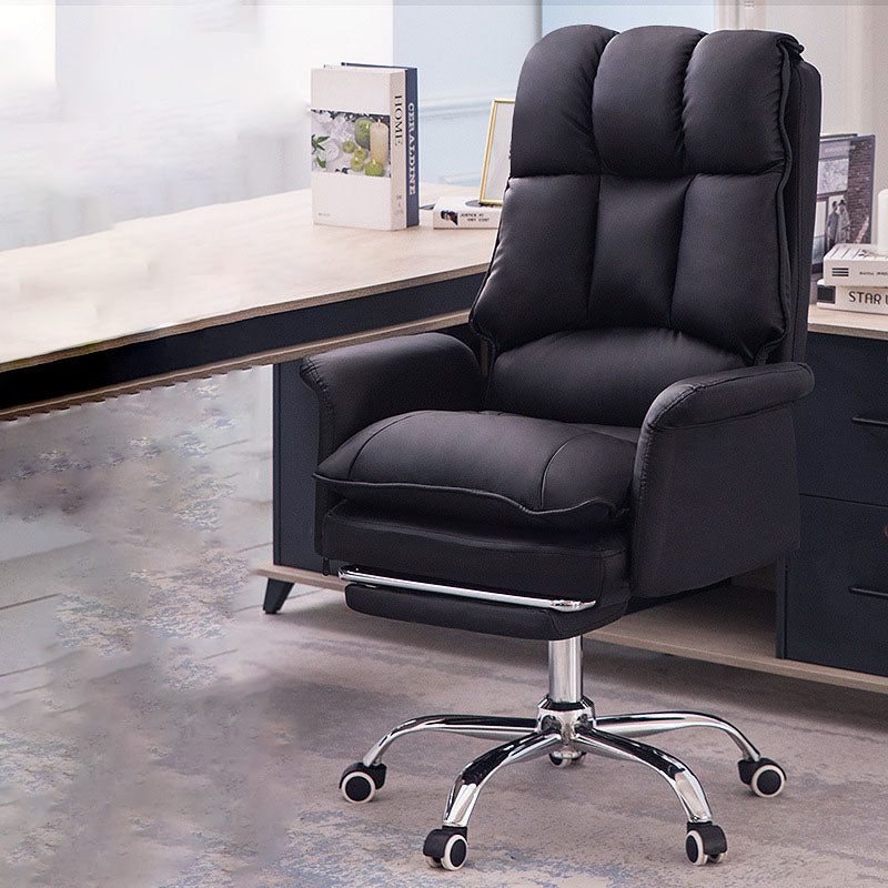 Minimalist PU Leather Steel Desk Chair