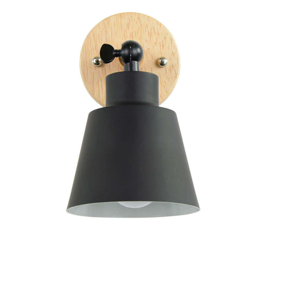 Nordic Macaron Rotatable Wood Wall Sconce