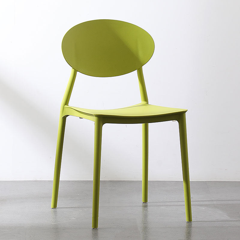 Nordic Square Plastic Chair — Gray