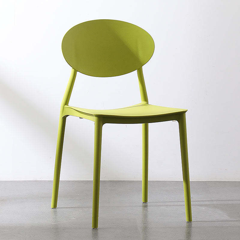 Nordic Square Plastic Chair — Gray