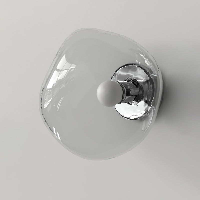 Minimalist Irregular Spherical Glass Wall Sconce