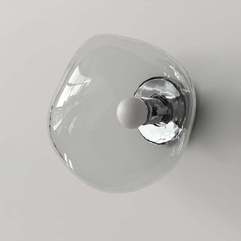 Minimalist Irregular Spherical Glass Wall Sconce