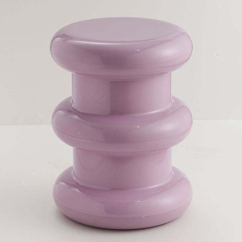 Green acrylic vanity cylinder vanity stools - nordic — 18.31" H x 13.78" Dia x 13.78" L / Purple
