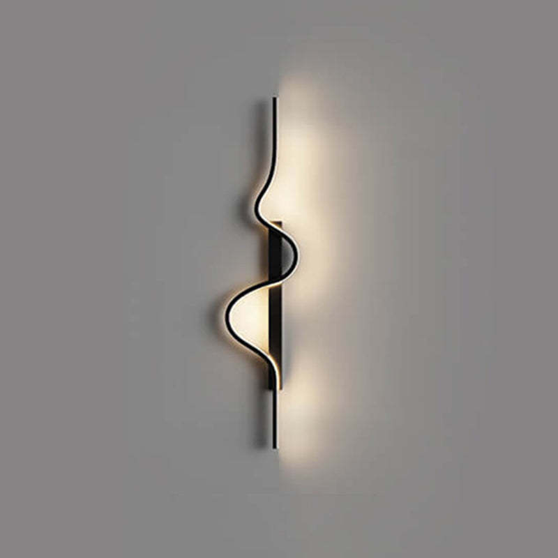 Minimalist Wave Aluminum LED Wall Sconce