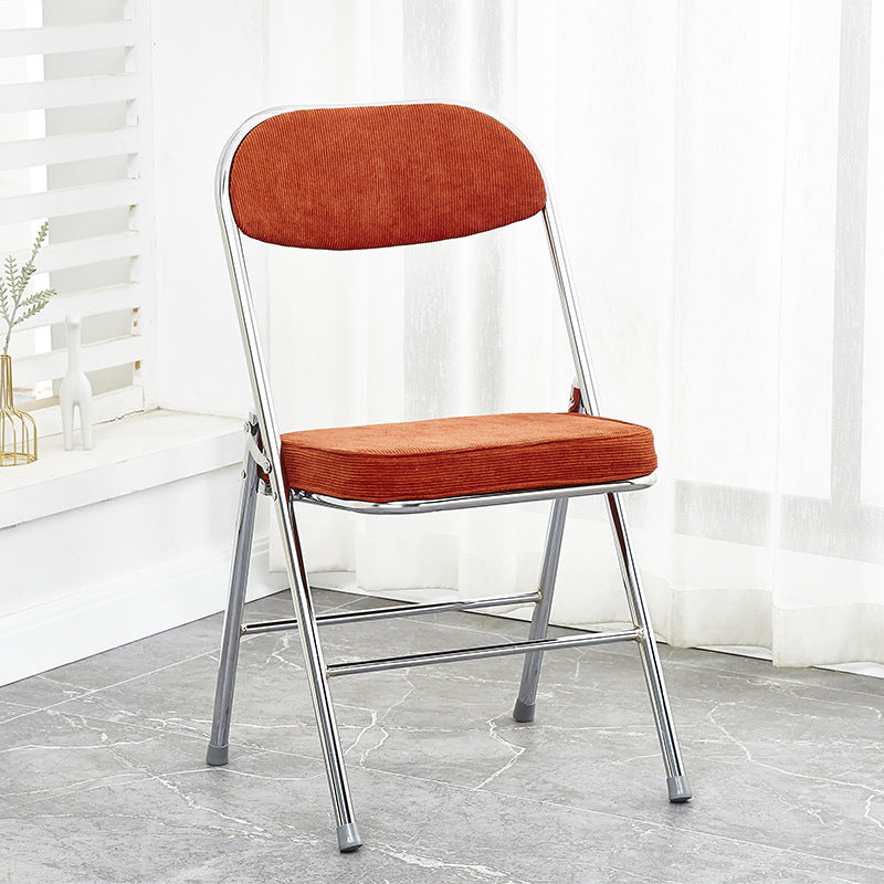 Vintage Velvet Steel Foldable Dining Chair