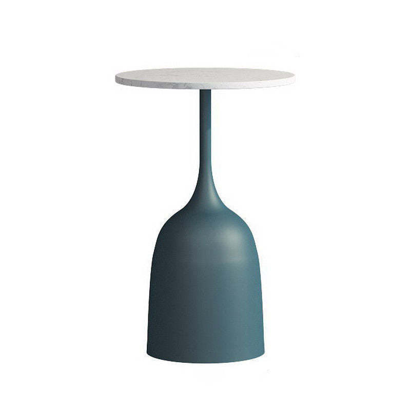Scandinavian Metal Iron Marble End Table