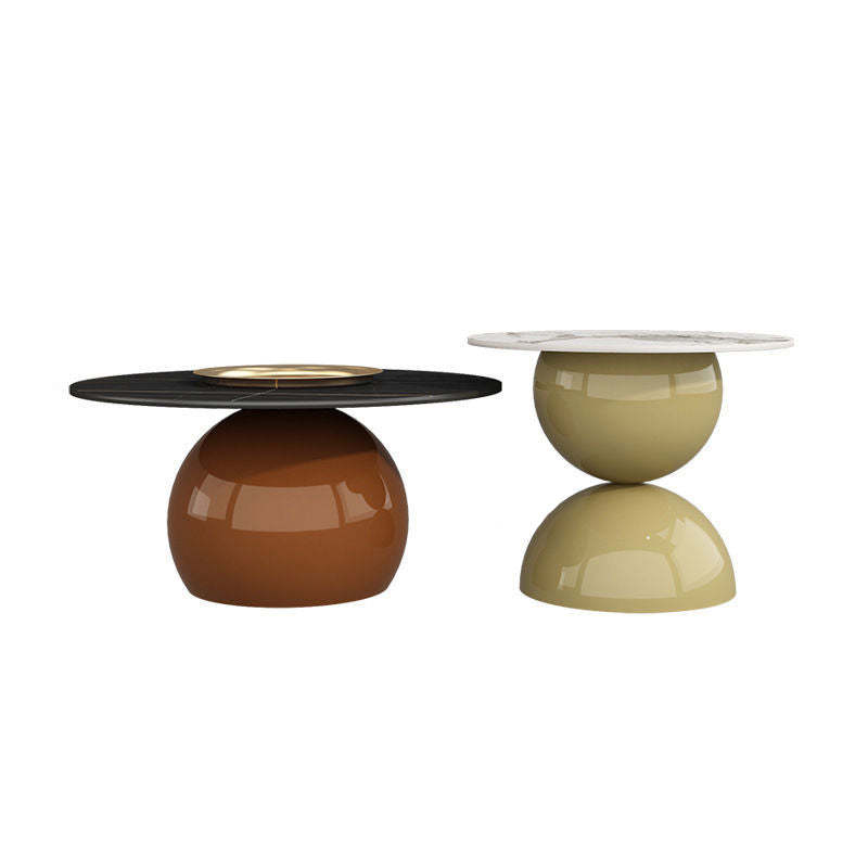 Nordic Geometric Rock Board Iron Coffee Table