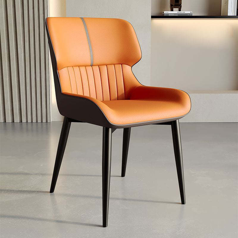 Contemporary PU Leather Upholstered Dining Chair — B - Light Gray