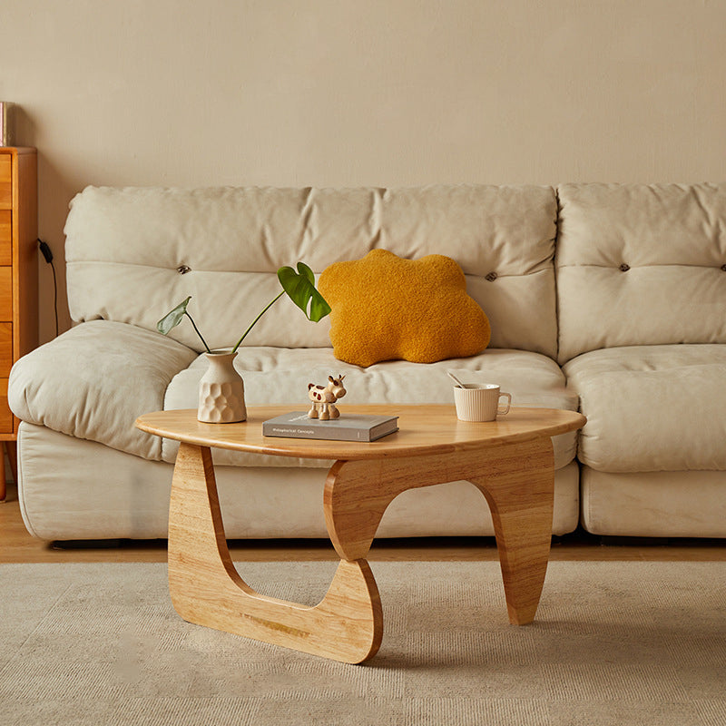 Vintage Triangle Solid Wood Coffee Table — Cherry