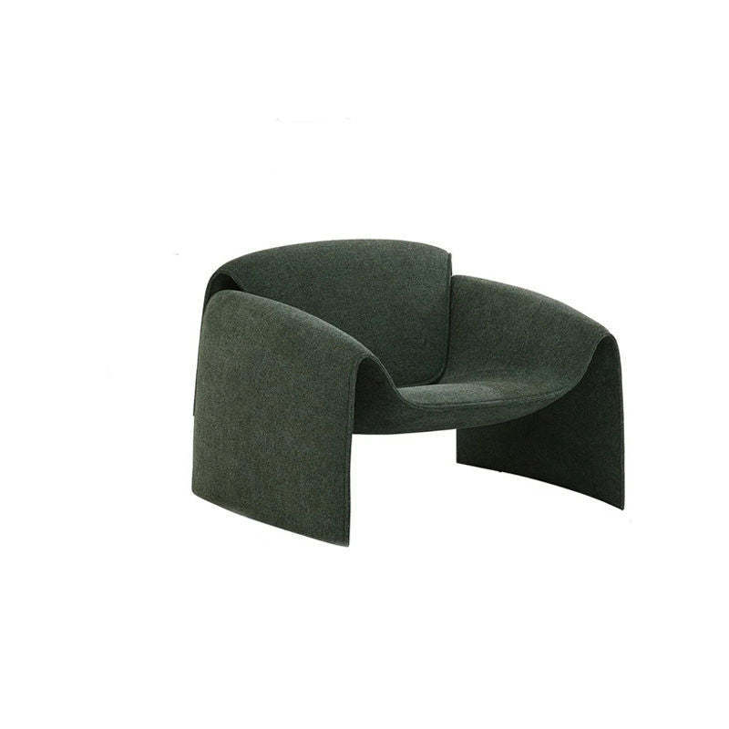 Minimalist Plywood Lambswool Accent Chair
