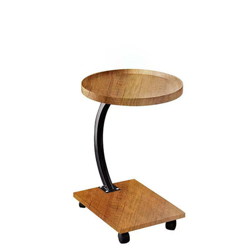 Transitional Wood Iron 2-Tier Coffee Table