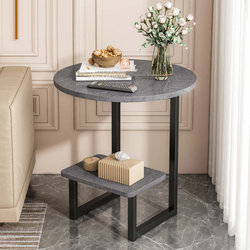 Nordic G-Shape Steel 2-Tier End Table