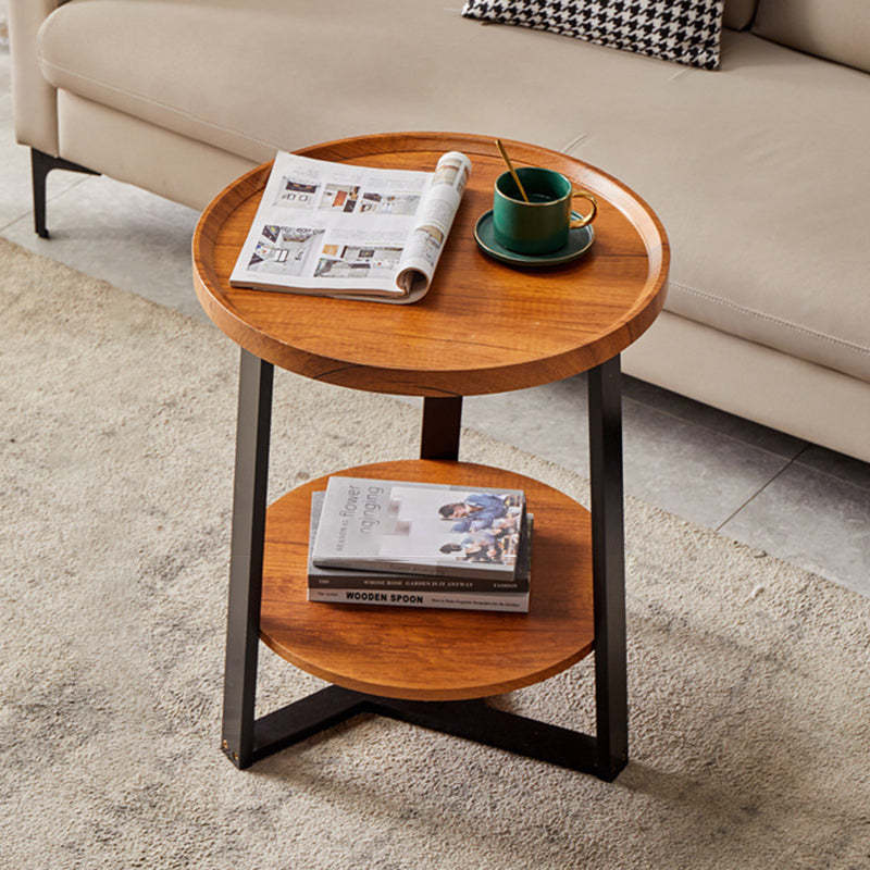 Nordic Round Iron 2-Tier Coffee Table