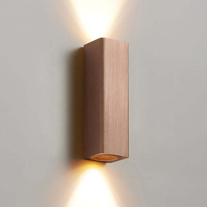 Nordic Brushed Aluminum Rectangular LED Wall Sconce