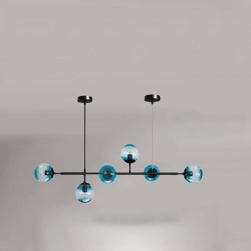 Nordic Colorful Orb Glass Island Chandelier