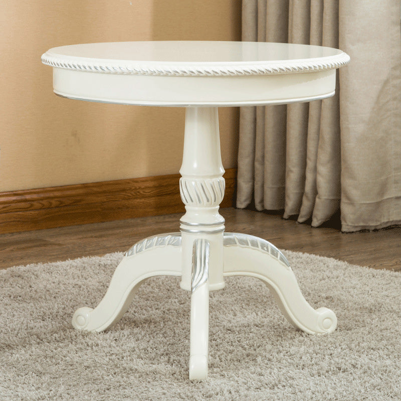 French Round Wood Three-Leg Coffee Table
