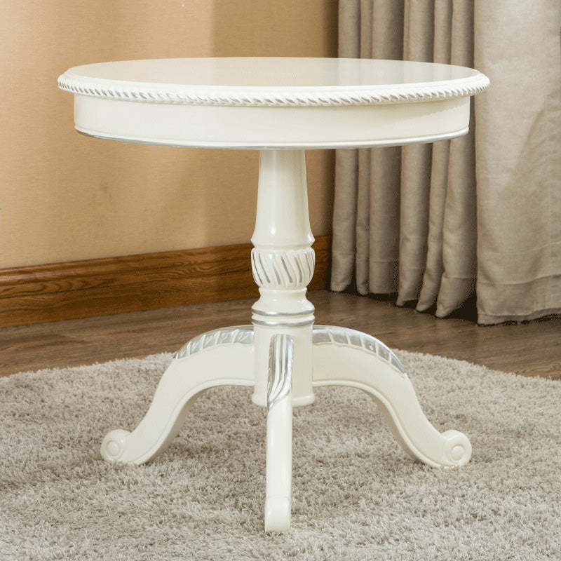 French Round Wood Three-Leg Coffee Table