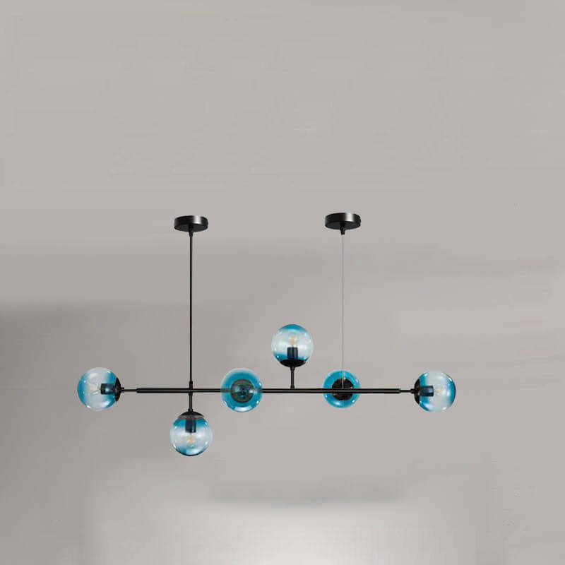 Nordic Colorful Orb Glass Island Chandelier