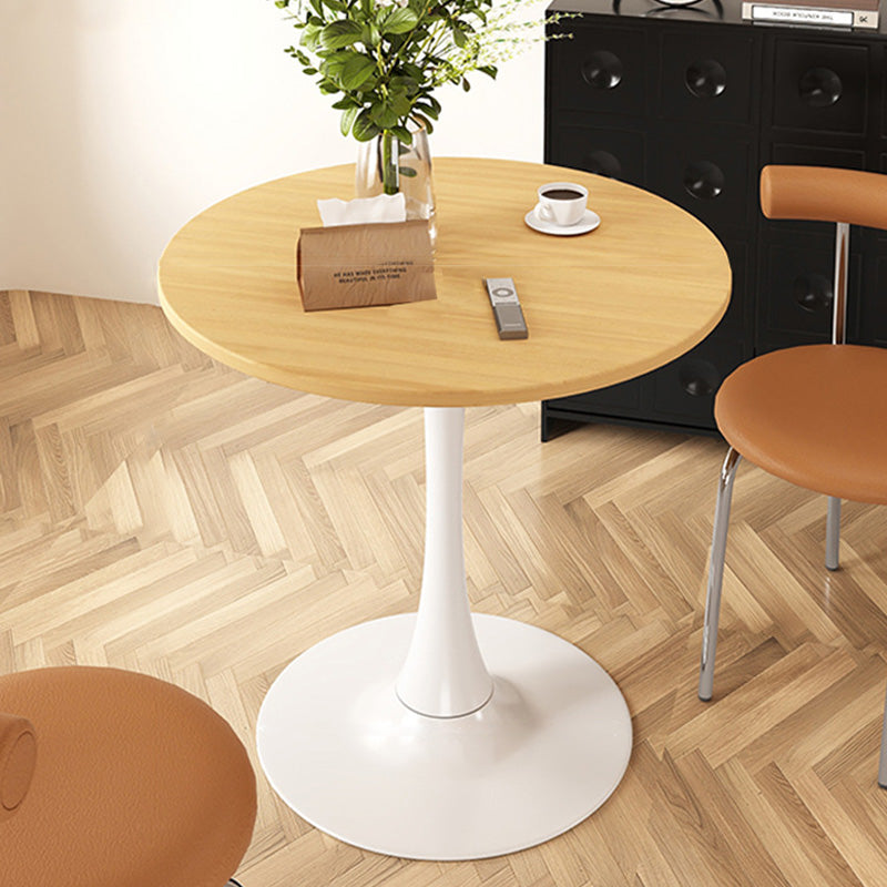 Modern Faux Wood Grain Steel End Table