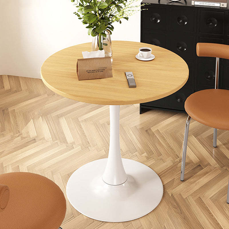 Modern Faux Wood Grain Steel End Table