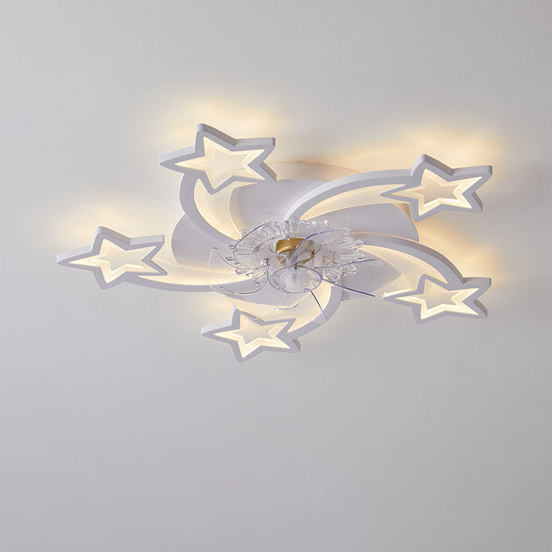 Scandinavian Modern Line Flush Mount Ceiling Fan