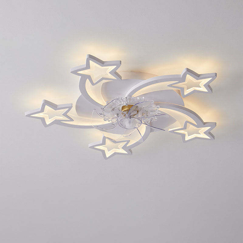 Scandinavian Modern Line Flush Mount Ceiling Fan